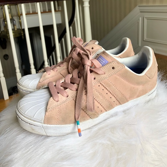 Pastel Pink Adidas Superstar - Picture 2 of 5